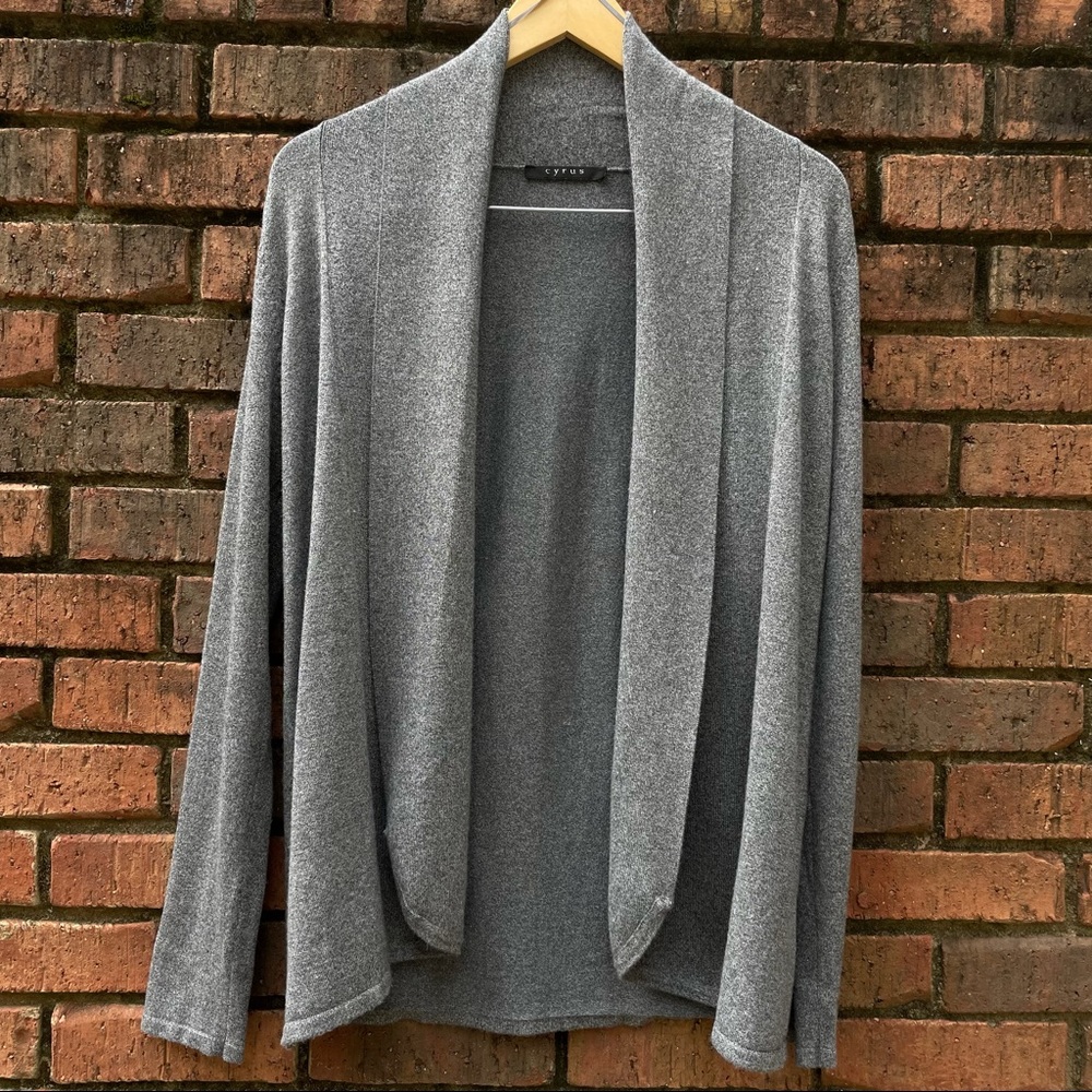Luxuriously Soft Open Grey Cardigan